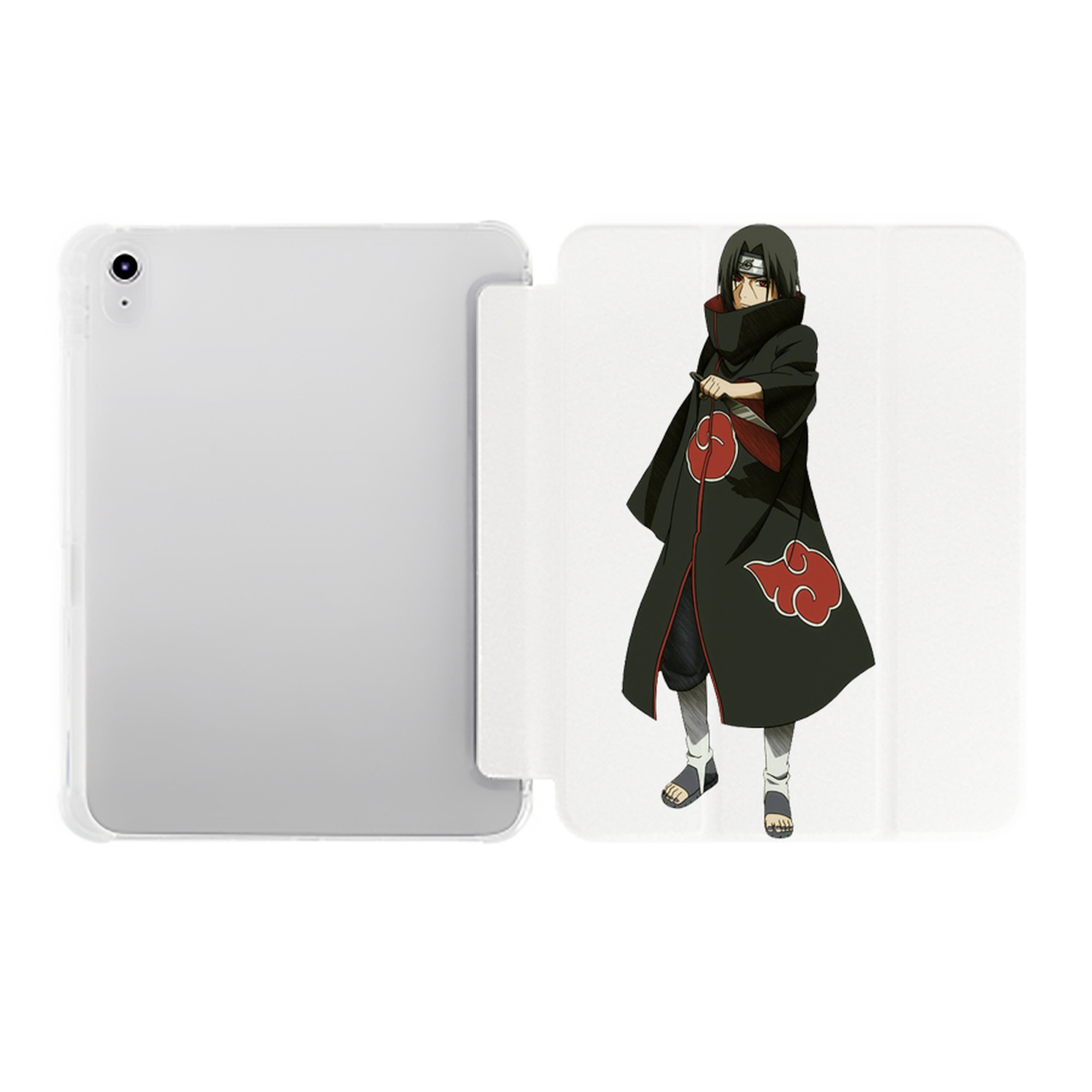 （画像用） NARUTO -ナルト- うちは イタチ Uchiha Itachi IPad ケース ペン収納付き 三つ折りスタンド PUレザー×シリコン 対応機種9.5/10.5/10.9インチ